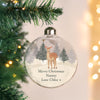 Personalised Christmas Deer Glass Bauble – Christmas Tree Keepsake Gift