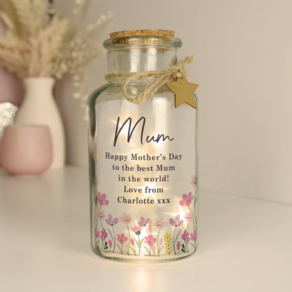 Personalised Floral LED Light Up Jar – Birthday Gift for Her - image 3