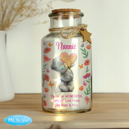 Personalised Me to You Flowery LED Light Up Jar – Tatty Teddy Gift