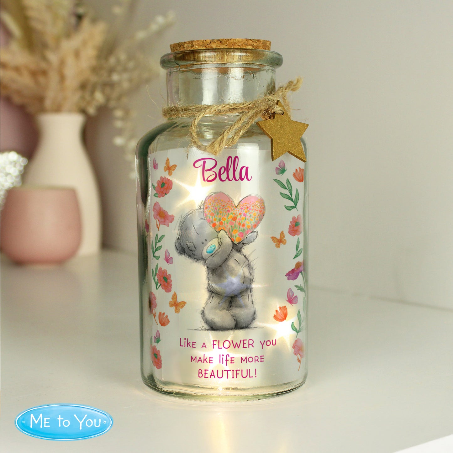 Personalised Me to You Flowery LED Light Up Jar – Tatty Teddy Gift - image 4