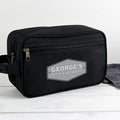 Personalised Plaque Black Toiletry Bag from Heartfelt Gifts