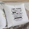 Personalised 2nd Anniversary Cushion from Heartfelt Gifts