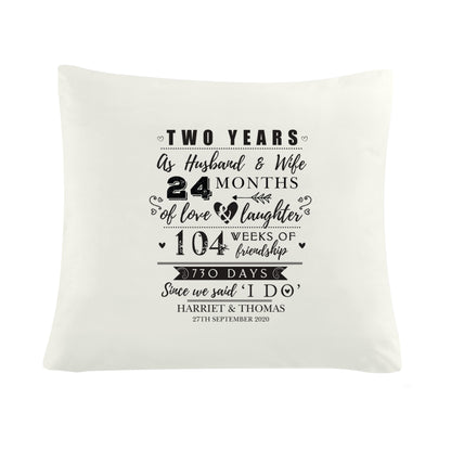 Personalised 2nd Anniversary Cushion - image 2