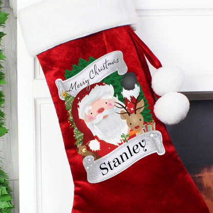 Personalised Christmas Santa Red Stocking - image 3