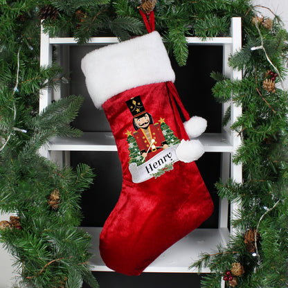 Personalised Nutcracker Red Stocking from Heartfelt Gifts