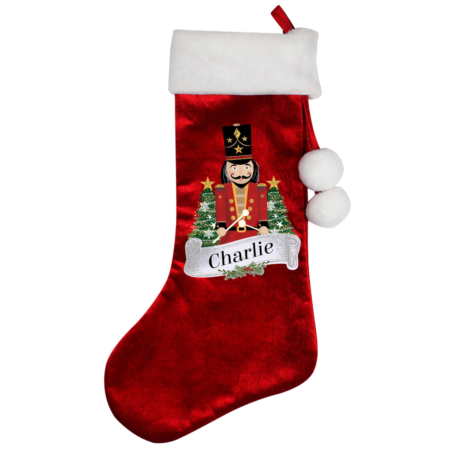 Personalised Nutcracker Red Stocking - image 2