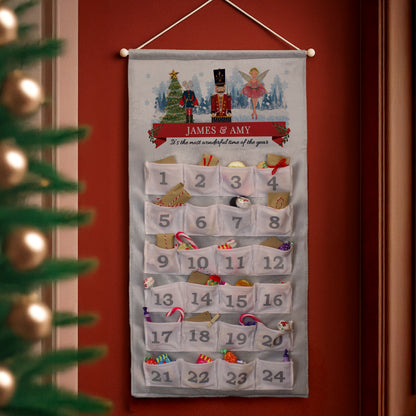 Personalised Nutcracker Advent Calendar In Silver Grey from Heartfelt Gifts