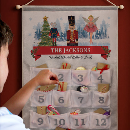 Personalised Nutcracker Advent Calendar In Silver Grey - image 2