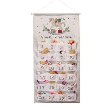 Personalised Rocking Horse Advent Calendar In Silver Grey - image 5