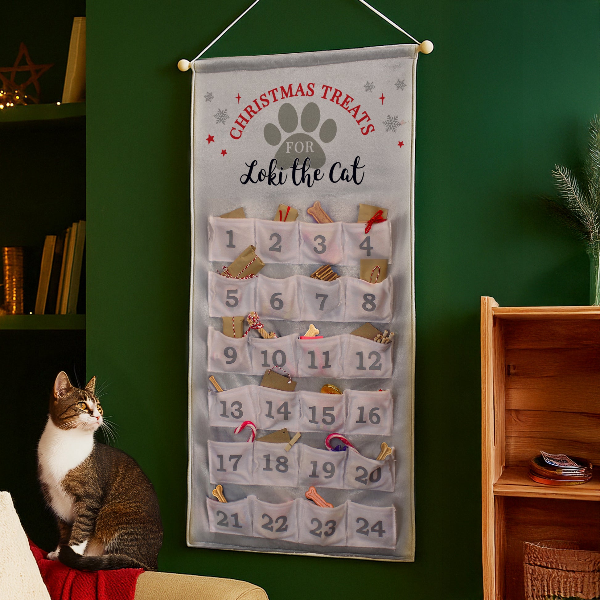 Personalised Pet Advent Calendar In Silver Grey - image 3