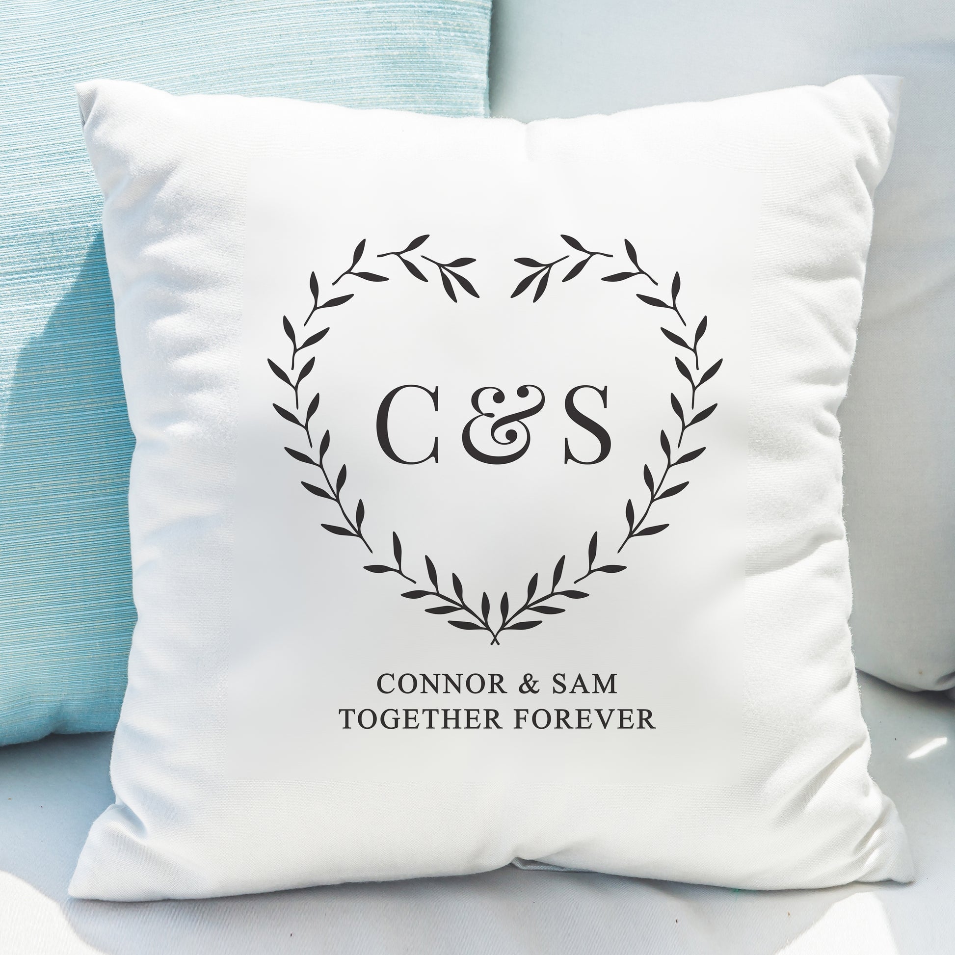 Personalised Grey Heart Cushion from Heartfelt Gifts