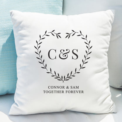 Personalised Grey Heart Cushion from Heartfelt Gifts