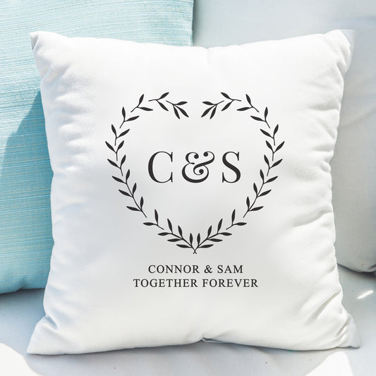 Personalised Grey Heart Cushion from Heartfelt Gifts