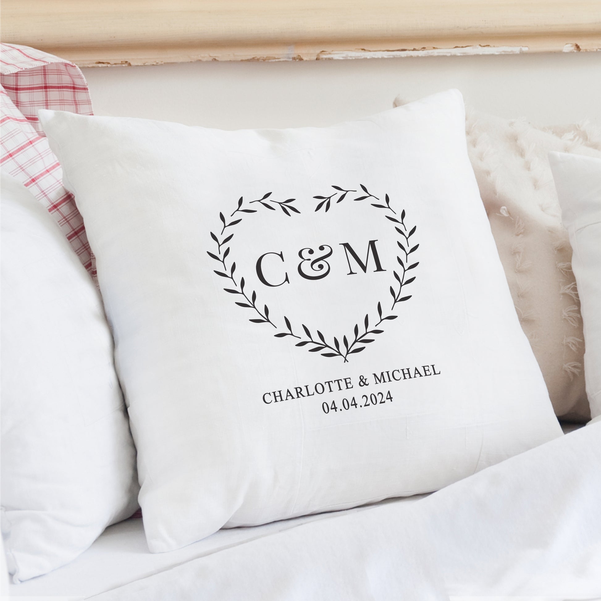 Personalised Grey Heart Cushion - image 2