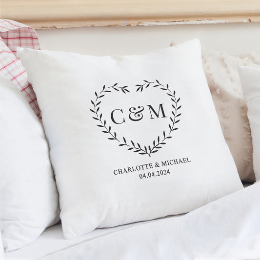Personalised Grey Heart Cushion - image 2