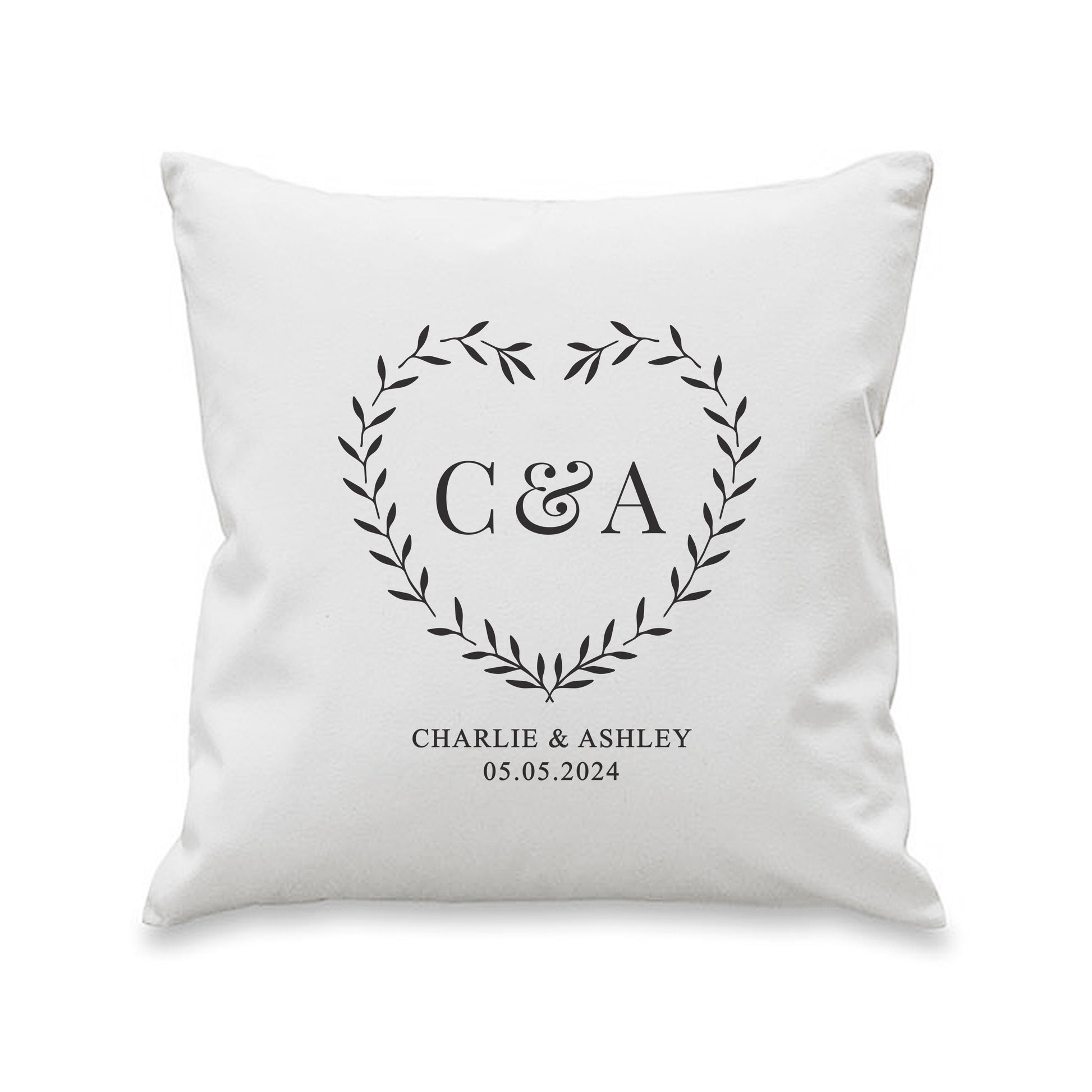 Personalised Grey Heart Cushion - image 5