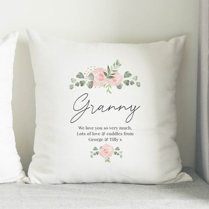 Personalised Abstract Rose Cream Cushion - image 2