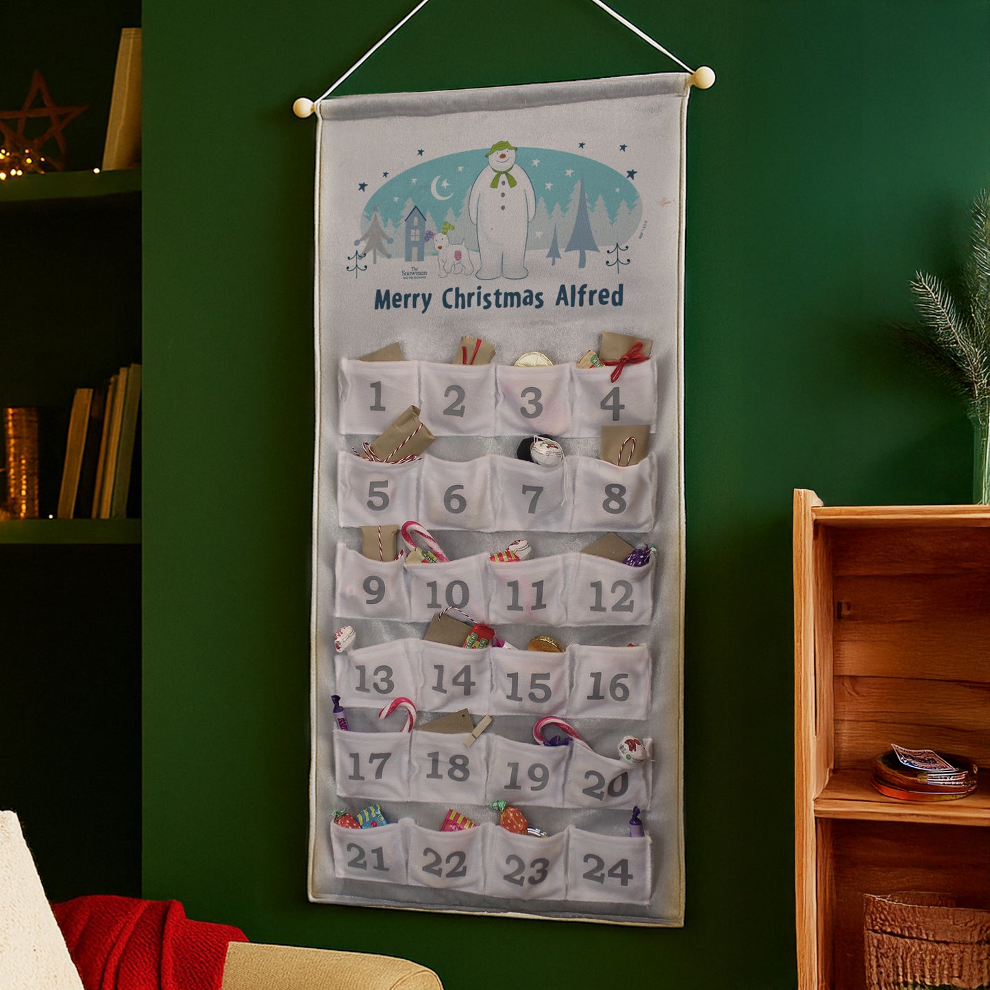 Personalised The Snowman and the Snowdog Advent Calendar In Silver Grey - image 3