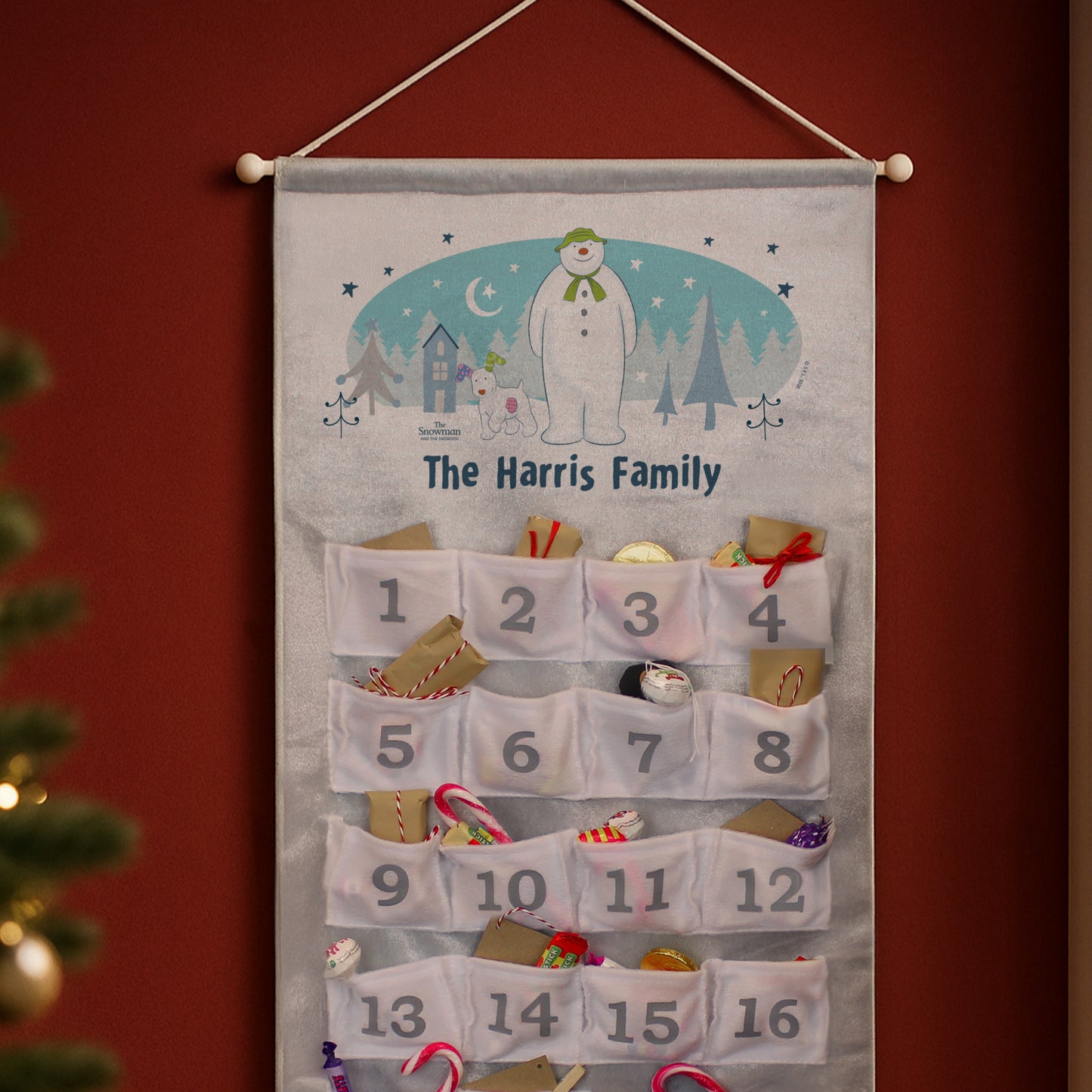 Personalised The Snowman and the Snowdog Advent Calendar In Silver Grey - image 4