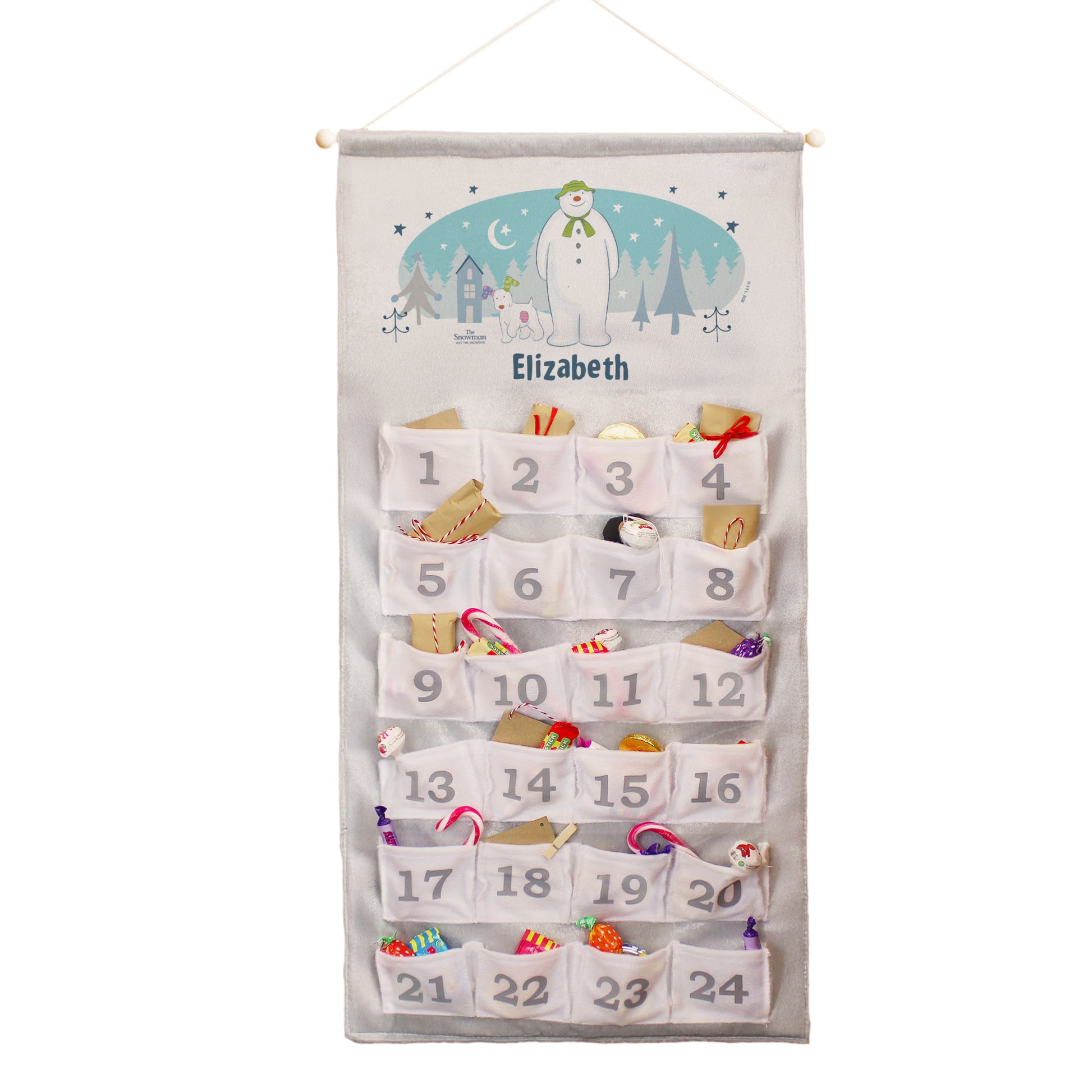 Personalised The Snowman and the Snowdog Advent Calendar In Silver Grey - image 5