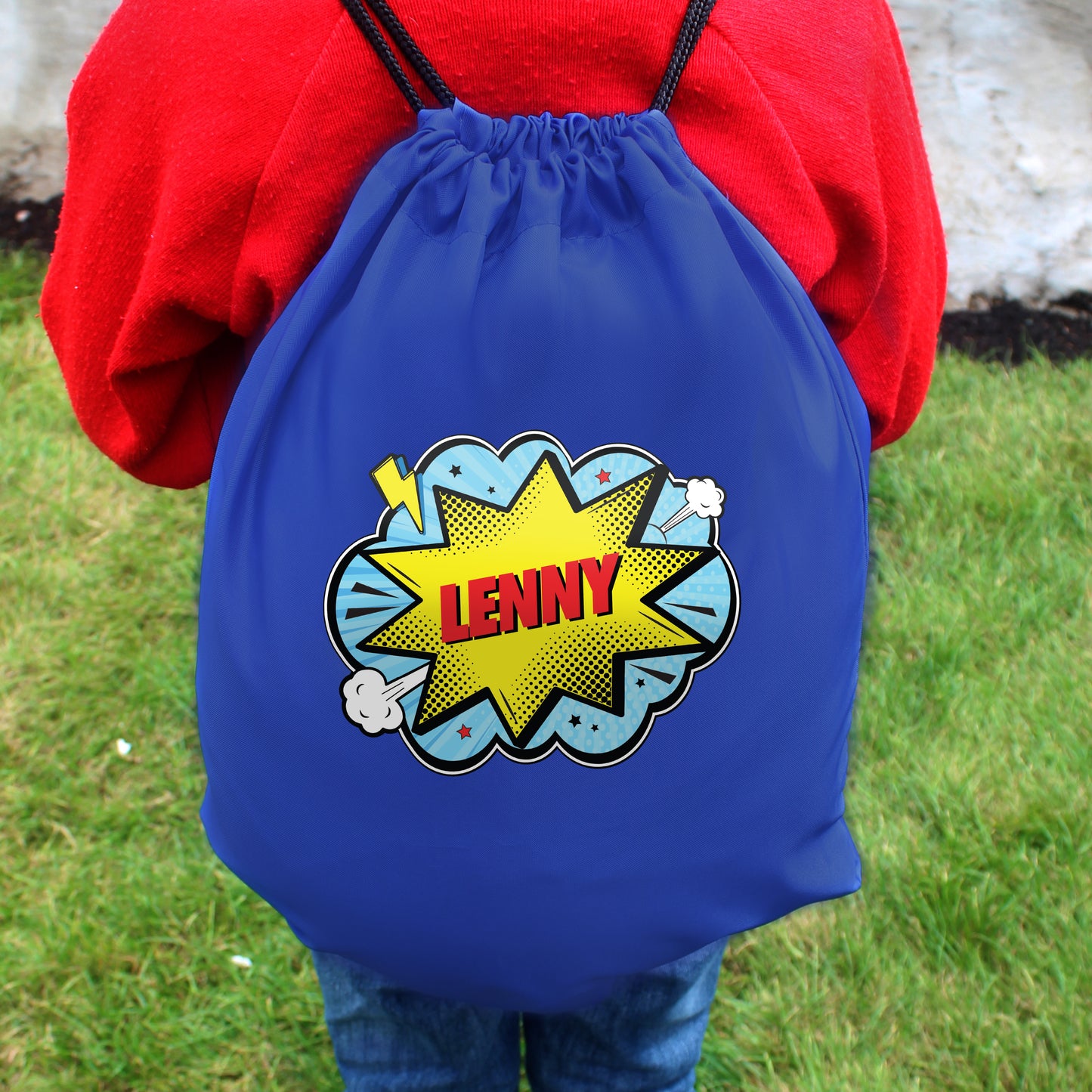 Personalised Superhero Blue Kit Bag - image 7