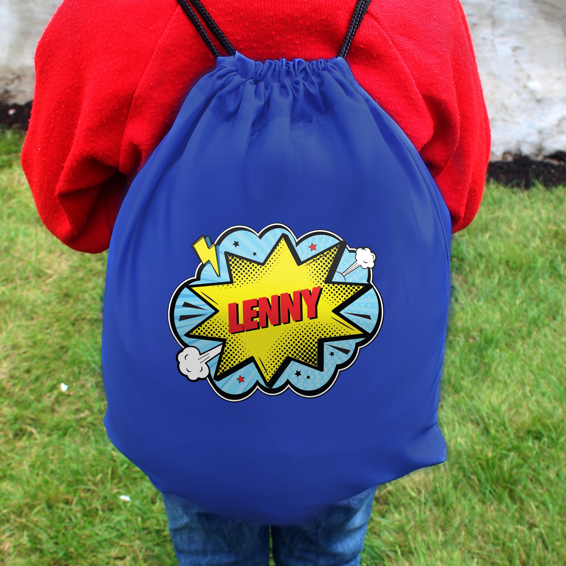 Personalised Superhero Blue Kit Bag - image 7
