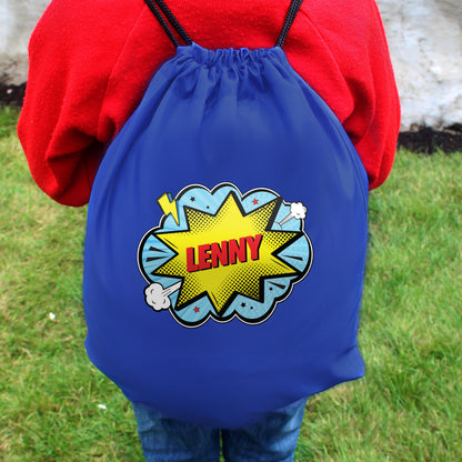 Personalised Superhero Blue Kit Bag - image 7