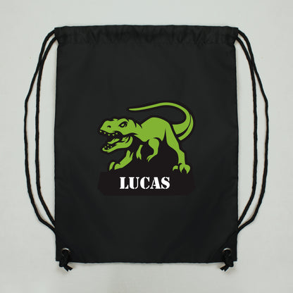 Personalised Dinosaur Black Kit Bag - image 2