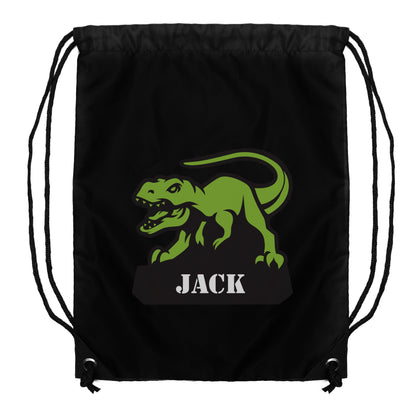 Personalised Dinosaur Black Kit Bag - image 5