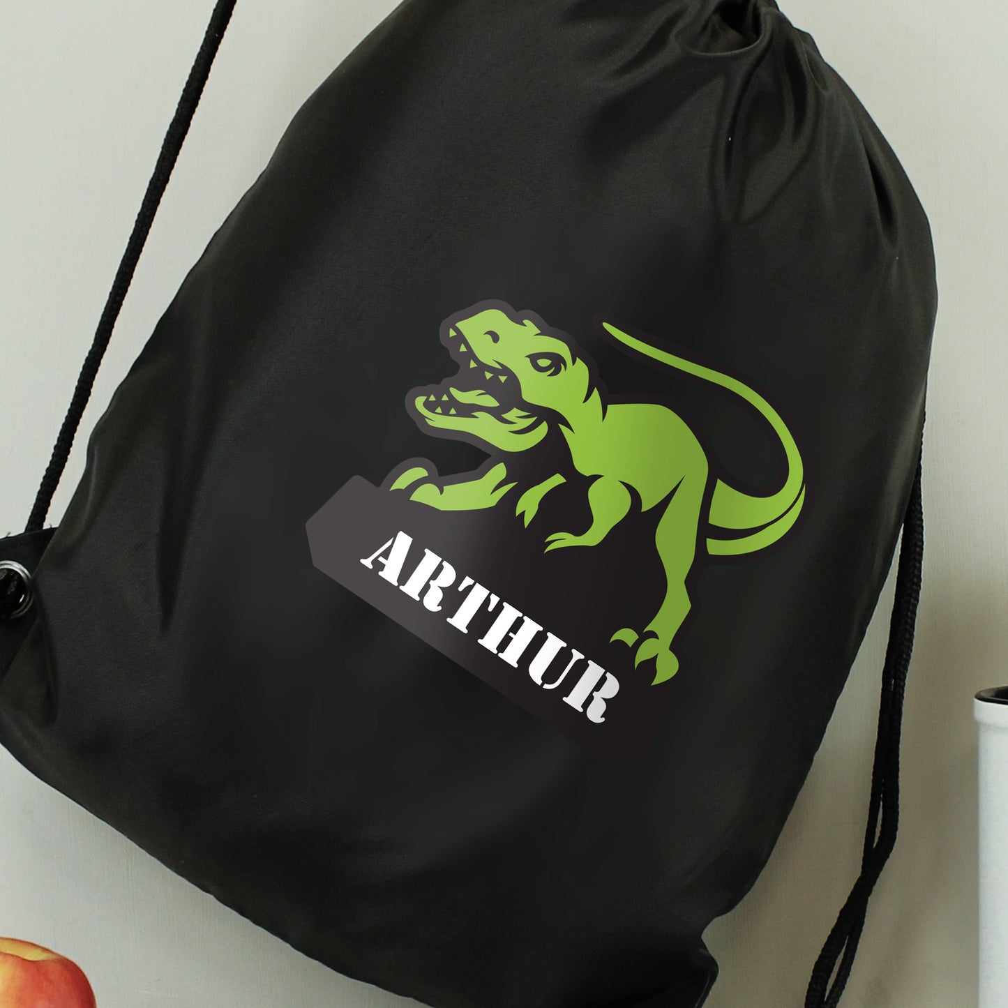 Personalised Dinosaur Black Kit Bag - image 6