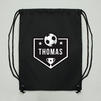 Personalised Football Banner Black Kit Bag - image 2