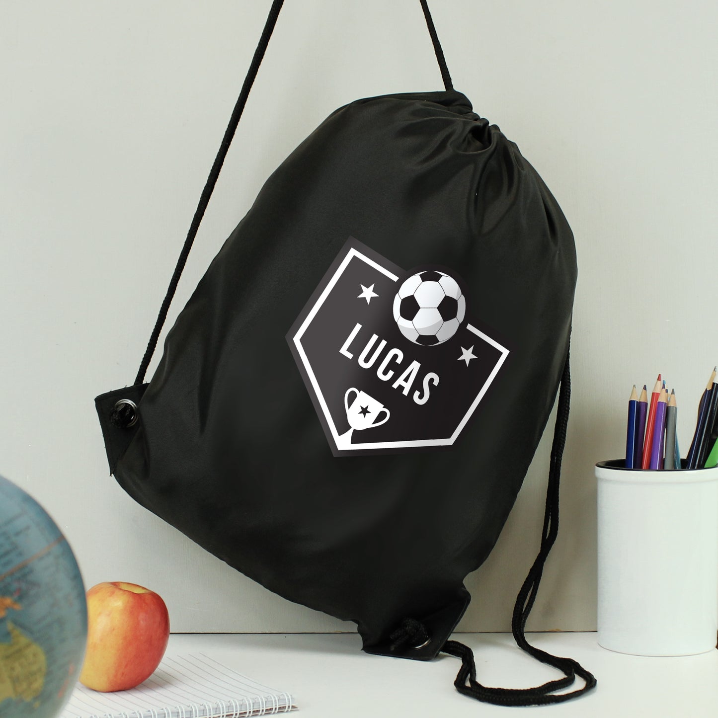 Personalised Football Banner Black Kit Bag - image 3