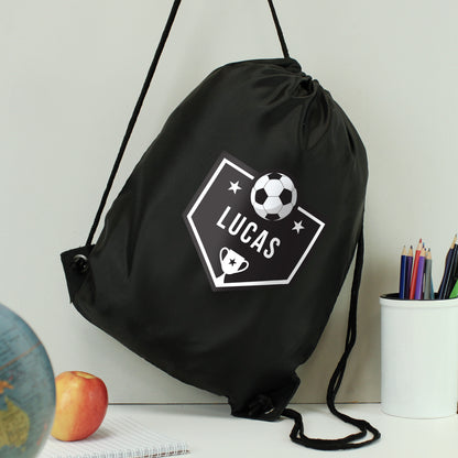 Personalised Football Banner Black Kit Bag - image 3