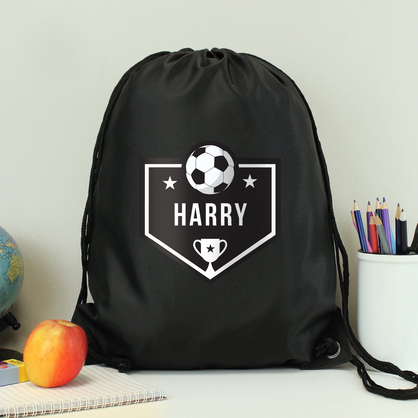 Personalised Football Banner Black Kit Bag - image 4