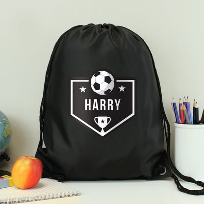 Personalised Football Banner Black Kit Bag - image 4