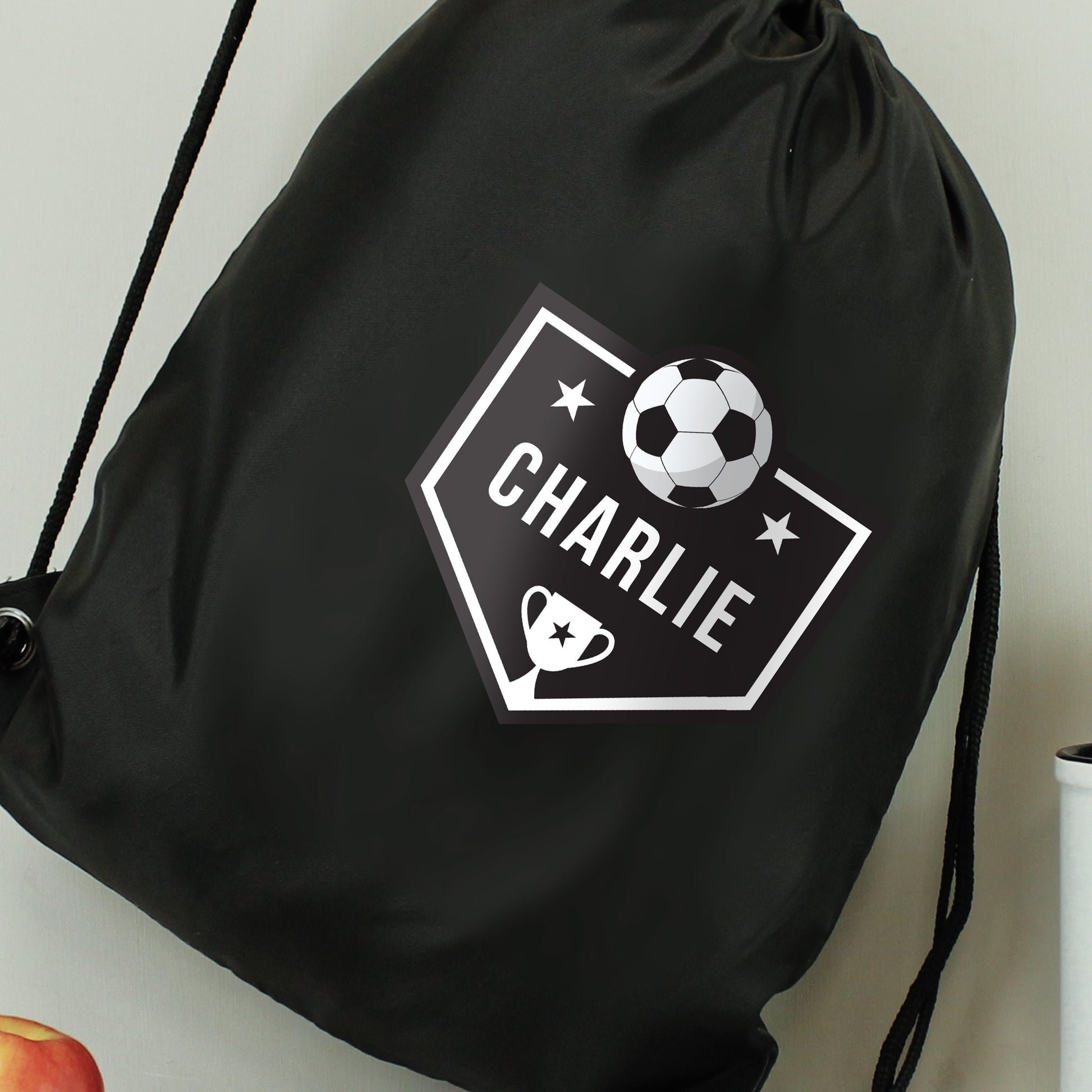 Personalised Football Banner Black Kit Bag - image 6