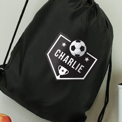 Personalised Football Banner Black Kit Bag - image 6