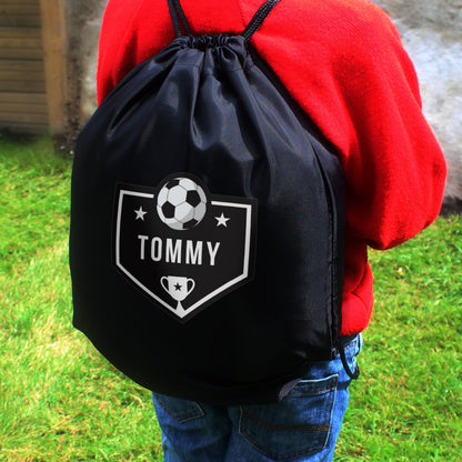Personalised Football Banner Black Kit Bag - image 7