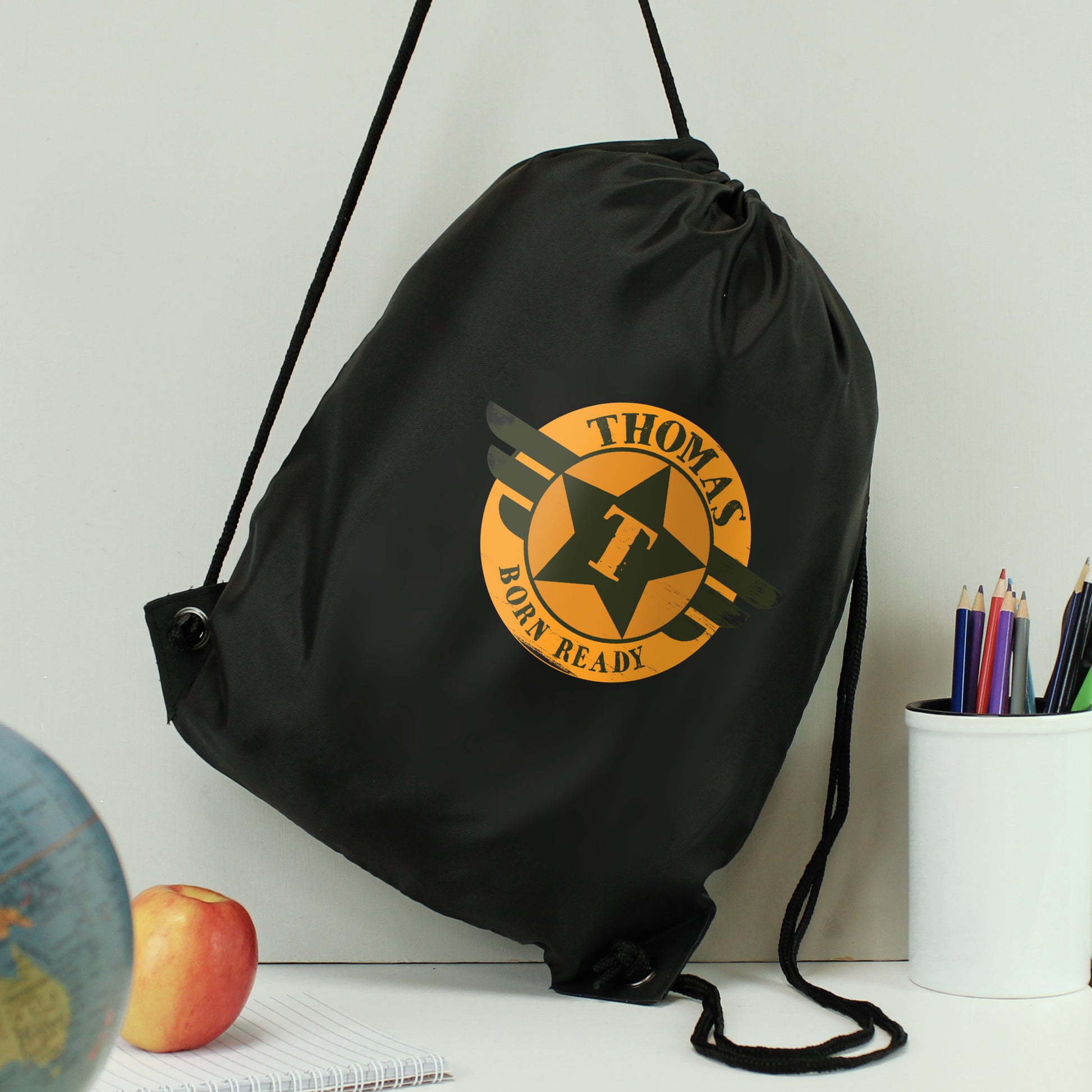 Personalised Badge Black Kit Bag from Heartfelt Gifts