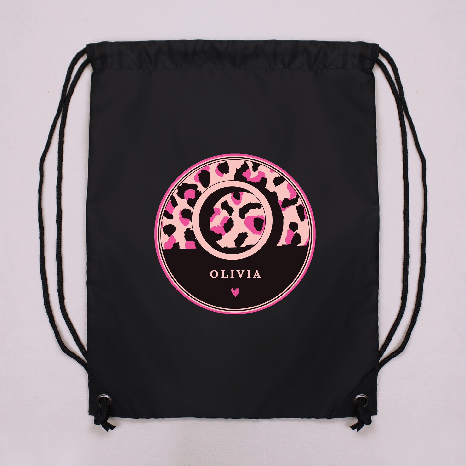 Personalised Leopard Print Black Kit Bag - image 2