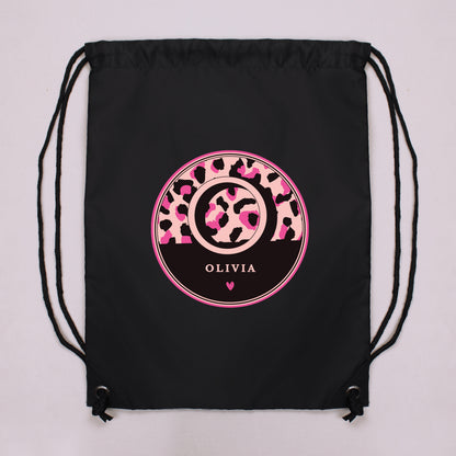 Personalised Leopard Print Black Kit Bag - image 2
