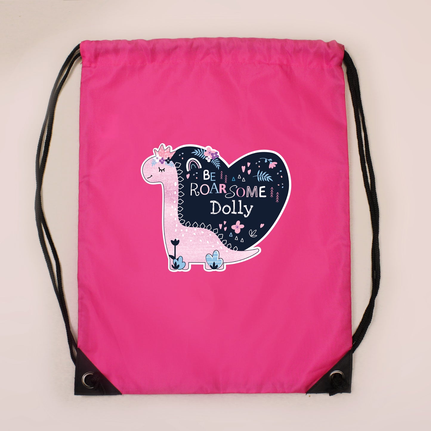 Personalised Dinosaur Pink Kit Bag - image 2