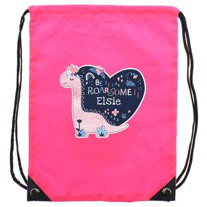Personalised Dinosaur Pink Kit Bag - image 5
