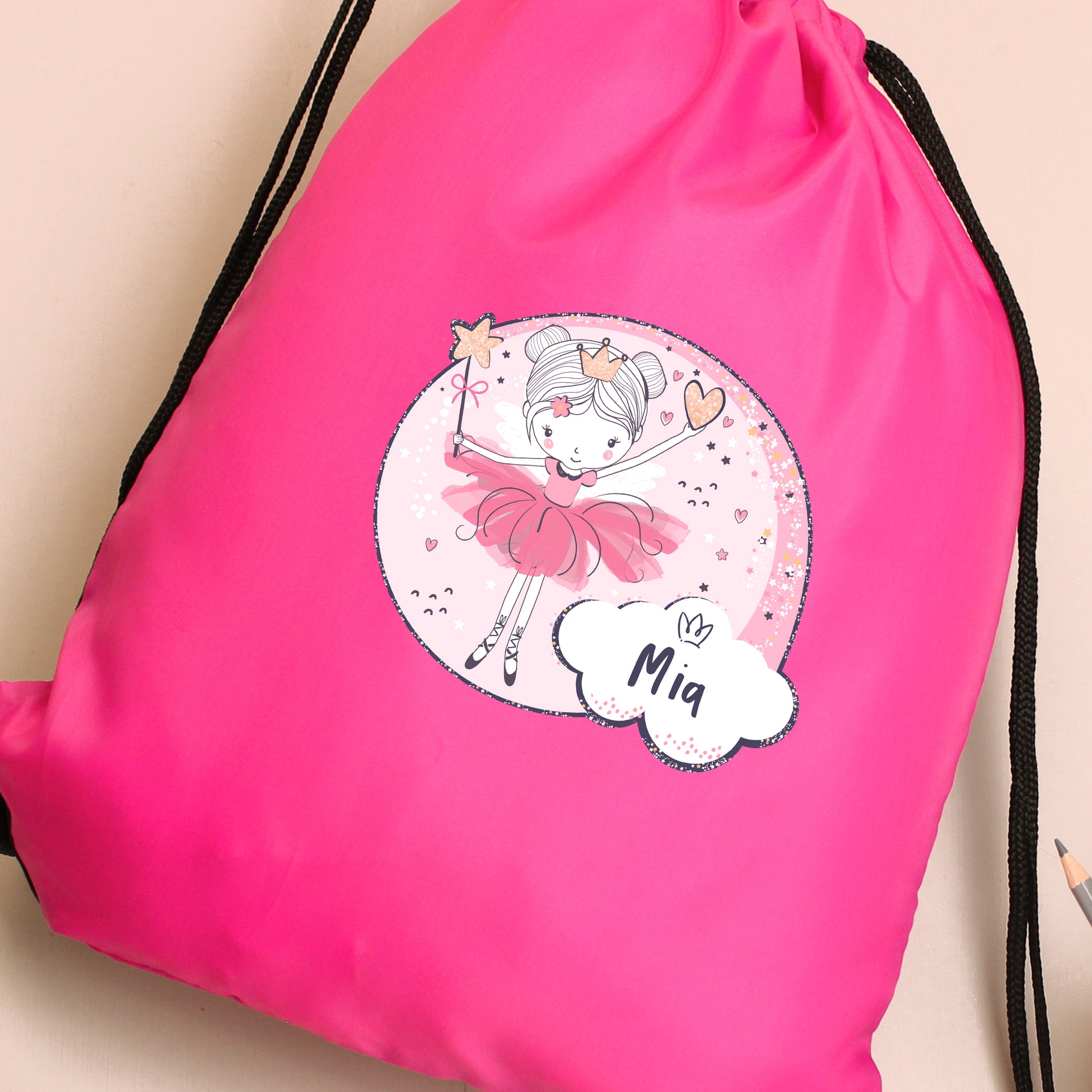 Personalised Princess Ballerina Pink Kit Bag - image 6