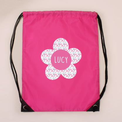 Personalised Flower Pink Kit Bag - image 2
