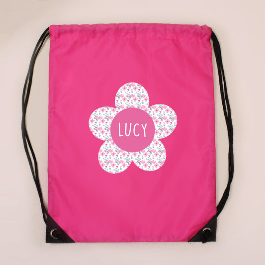 Personalised Flower Pink Kit Bag - image 2