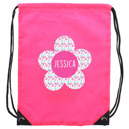 Personalised Flower Pink Kit Bag - image 5