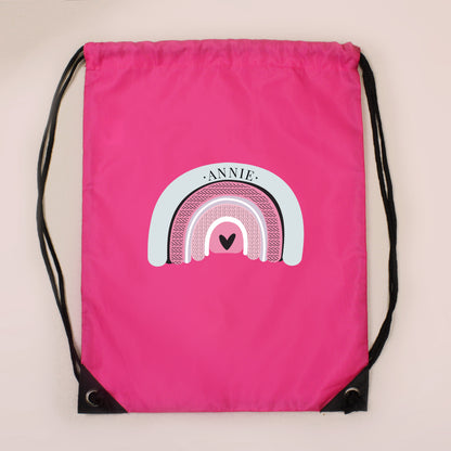Personalised Pastel Rainbow Pink Kit Bag - image 2