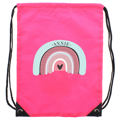 Personalised Pastel Rainbow Pink Kit Bag - image 5