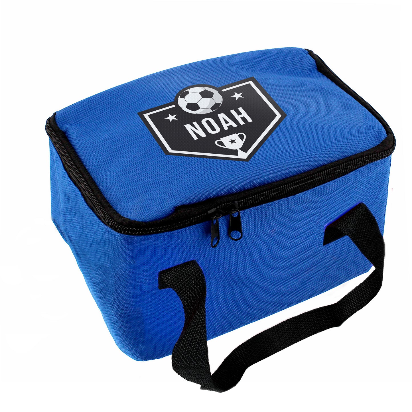 Personalised Football Blue Lunch Bag - image 5